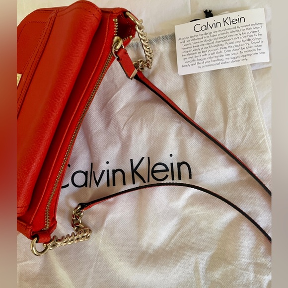 Calvin Klein Orange Crossbody Small Bag - Picture 6 of 8